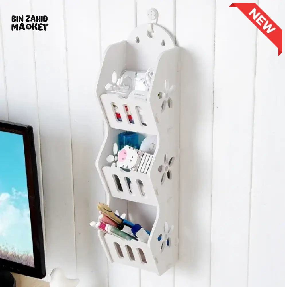 WALL-MOUNTED REMOTE CONTROL & ORGANIZER HOLDER - 3-TIER