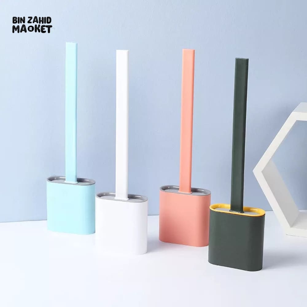 WALL MOUNTED SILICONE TOILET CLEANING BRUSH