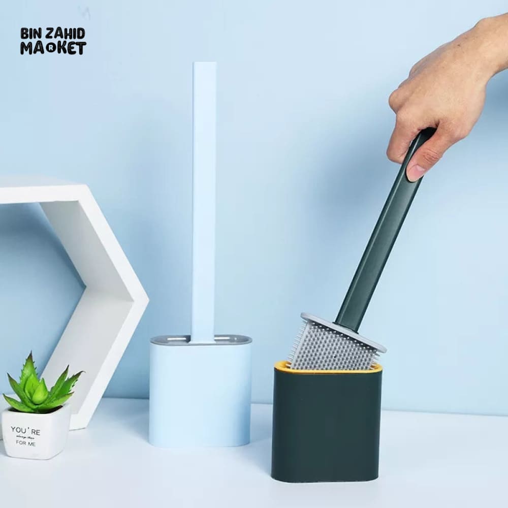 WALL MOUNTED SILICONE TOILET CLEANING BRUSH
