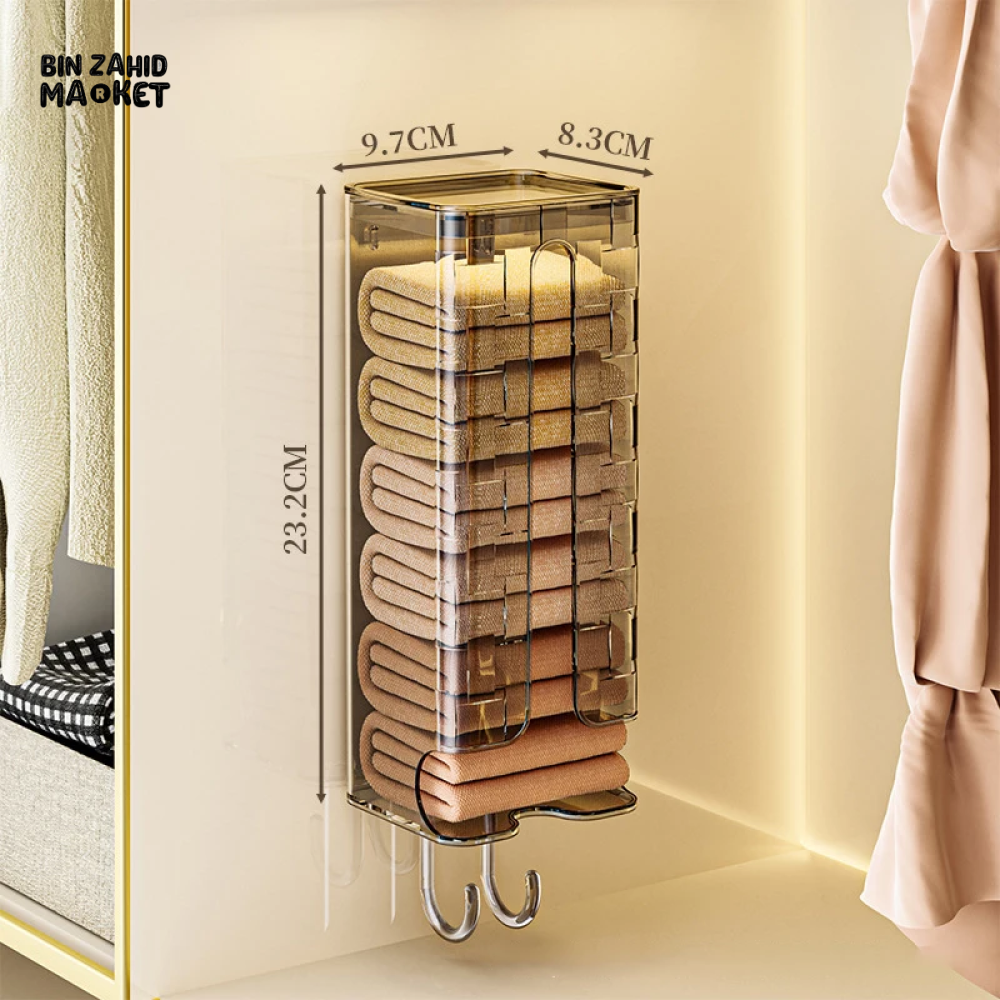 WALL MOUNTED UNDERWEAR & SOCK ORGANIZER STORAGE BOX KITCHEN GARBAGE BAG HOLDER