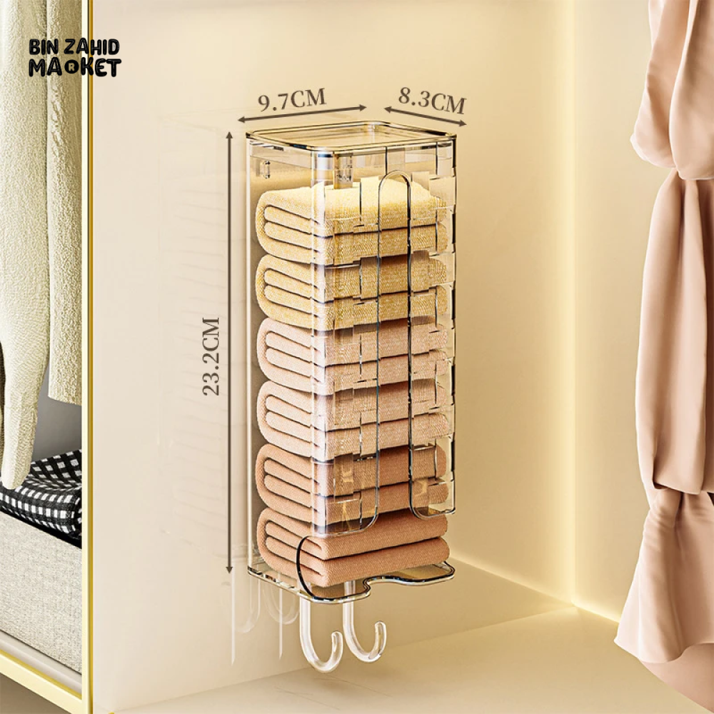 WALL MOUNTED UNDERWEAR & SOCK ORGANIZER STORAGE BOX KITCHEN GARBAGE BAG HOLDER