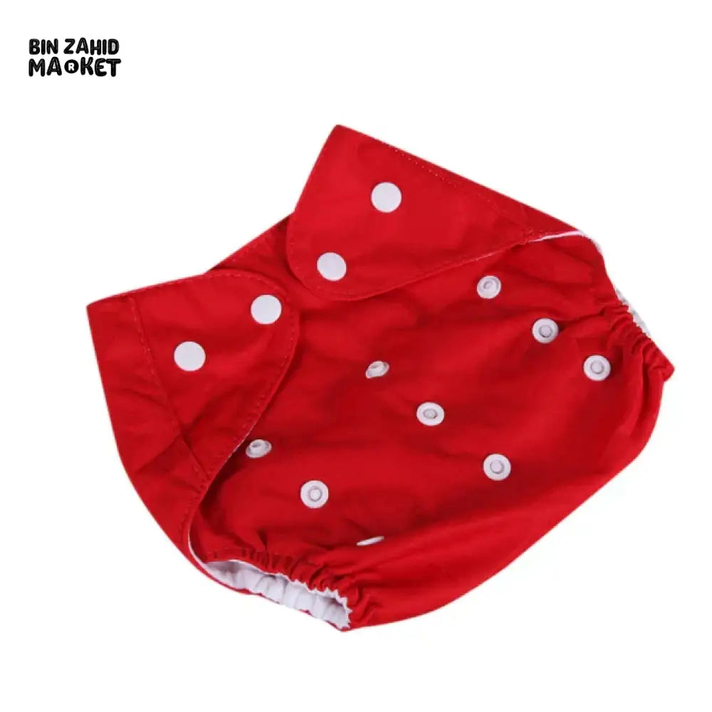 WASHABLE & ADJUSTABLE SIZE DIAPER PANTY Red