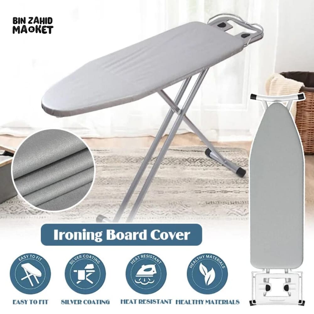 WASHABLE MODERN EASY FIT ELASTICATED IRONING BOARD COVERS – DOUBLE LAYER BACKING, DURABLE & HEAT RESISTANT