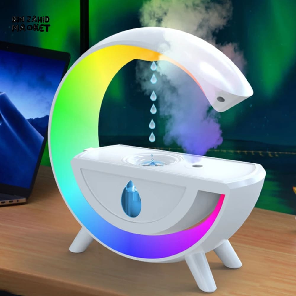 WATER DROPLET AIR HUMIDIFIER WITH LAMP