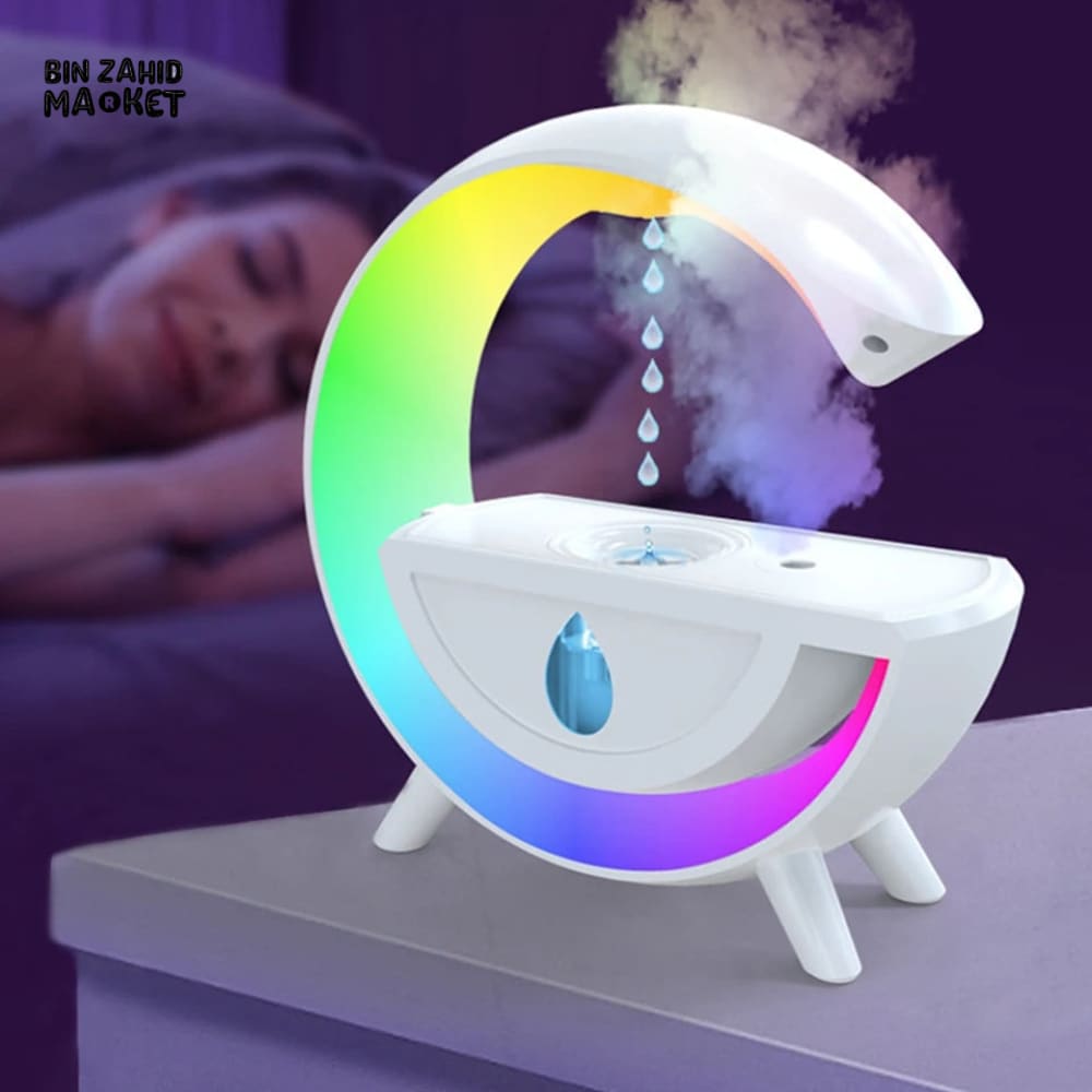 WATER DROPLET AIR HUMIDIFIER WITH LAMP