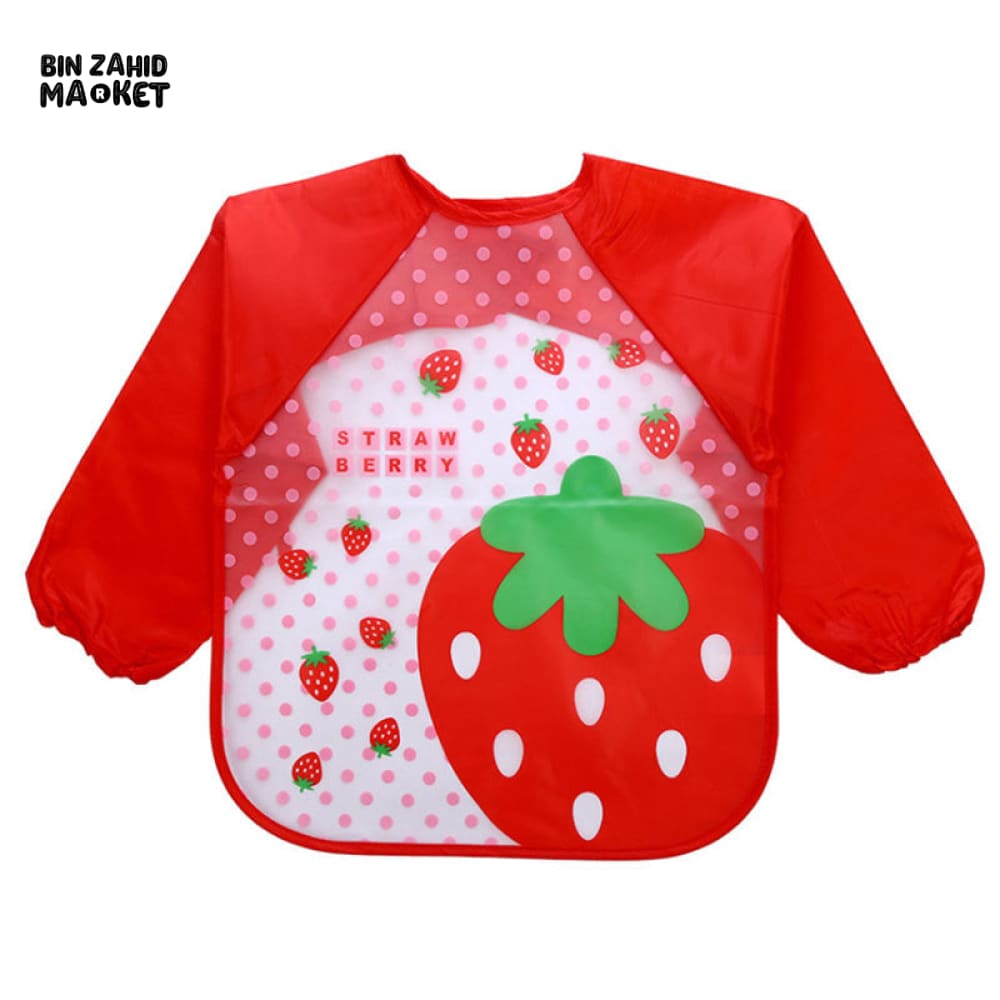 WATER-PROOF SLEEVES BIB Strawberry
