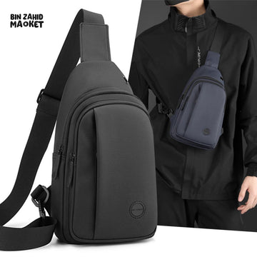 WATERPROOF MEN’S CHEST BAG – OUTDOOR LEISURE CROSSBODY SHOULDER BAG LIGHTWEIGHT TRAVEL BACKPACK