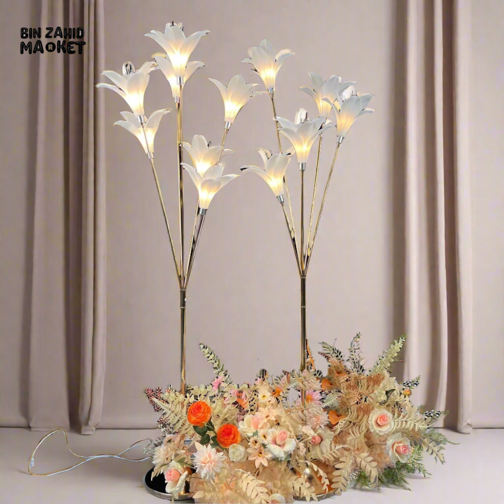 WEDDING STAGE & ROADWAY LIGHT DECOR - GOLDEN LILY FOREST