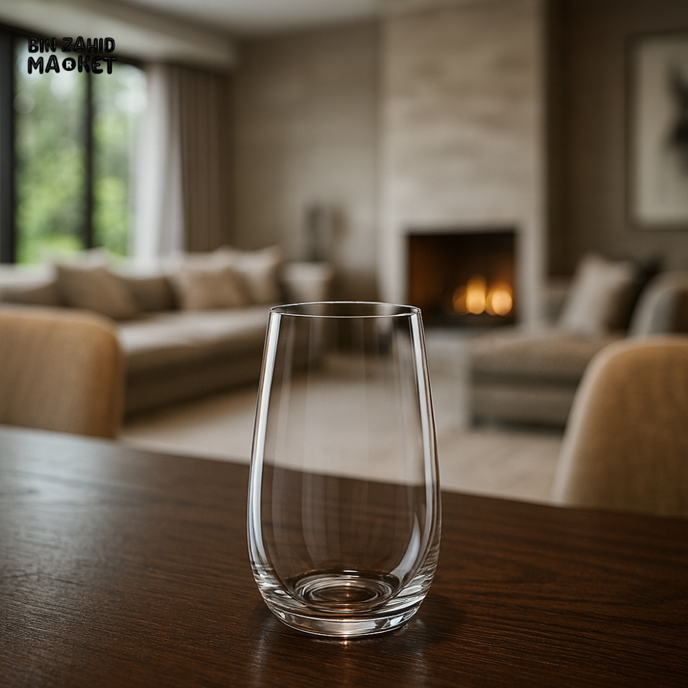 WILMAX ENGLAND GLASS SET OF 6 PREMIUM CLEAR TUMBLERS FOR LUXURY DINING - 888022