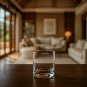WILMAX ENGLAND GLASS SET OF 6 PREMIUM CLEAR TUMBLERS FOR LUXURY DINING - 888023