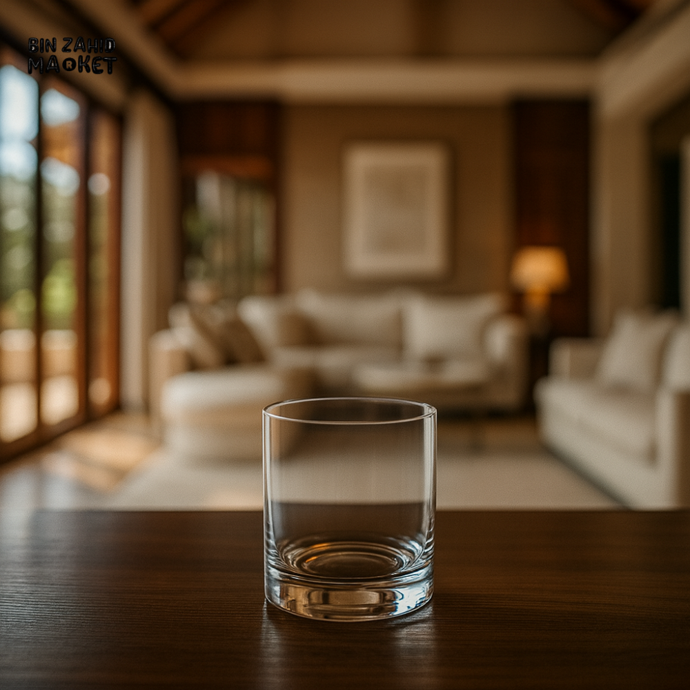 WILMAX ENGLAND GLASS SET OF 6 PREMIUM CLEAR TUMBLERS FOR LUXURY DINING - 888023