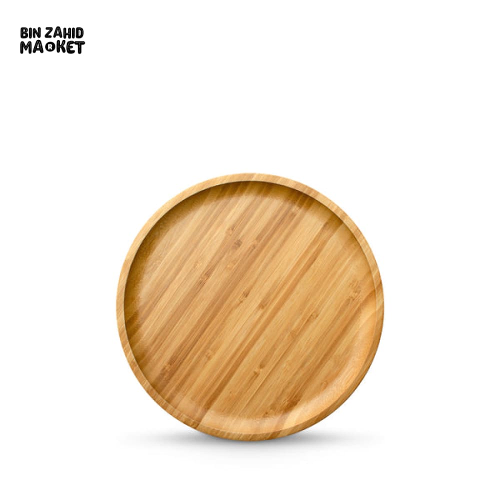 WILMAX ENGLAND WOODEN ROUND PLATE - 20.5 CM