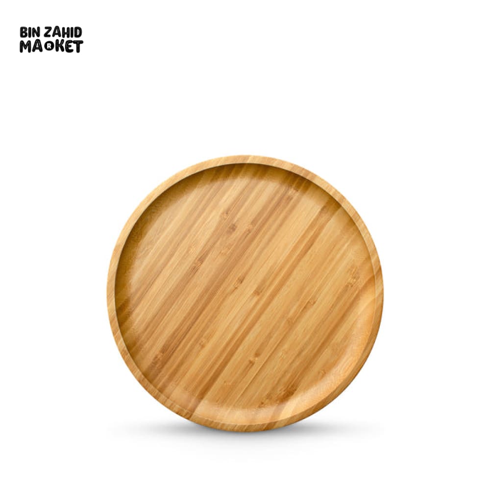 WILMAX ENGLAND WOODEN ROUND PLATE - 23 CM