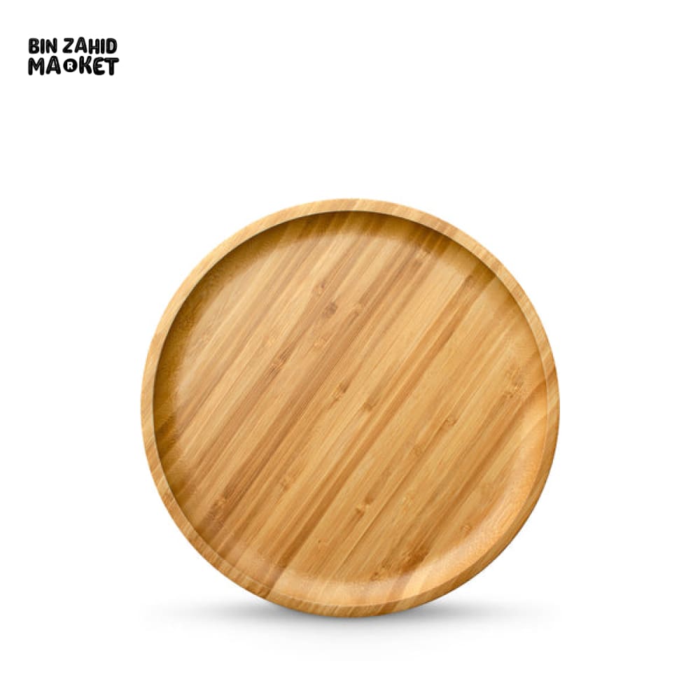 WILMAX ENGLAND WOODEN ROUND PLATE - 25.5 CM
