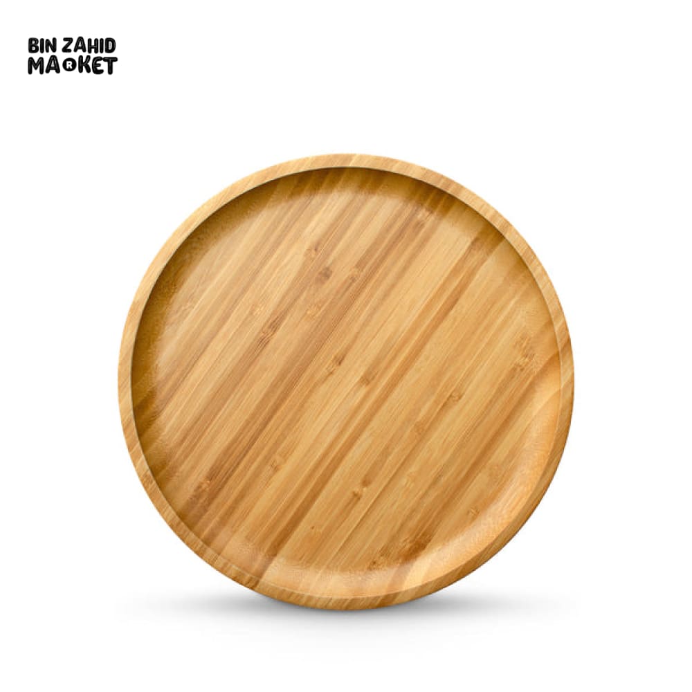WILMAX ENGLAND WOODEN ROUND PLATE - 30.5 CM