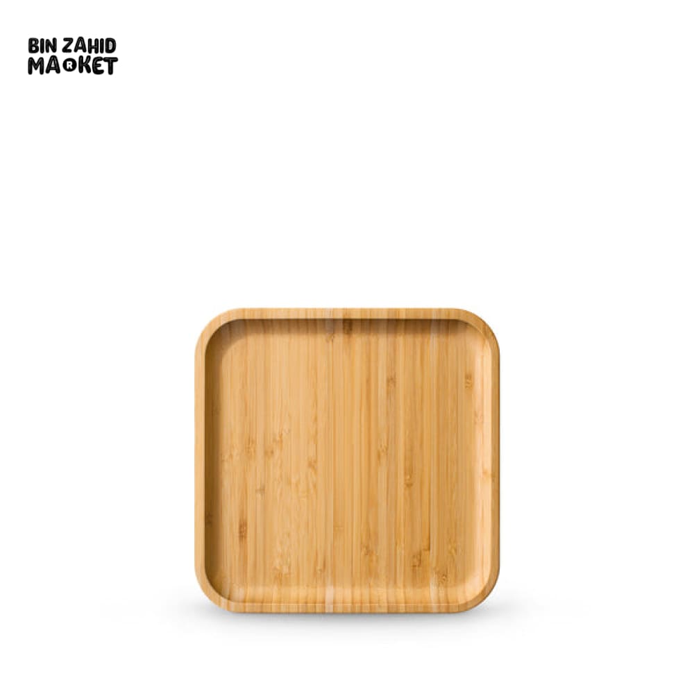 WILMAX ENGLAND WOODEN SQUARE PLATE - 12.5 x 12.5 CM