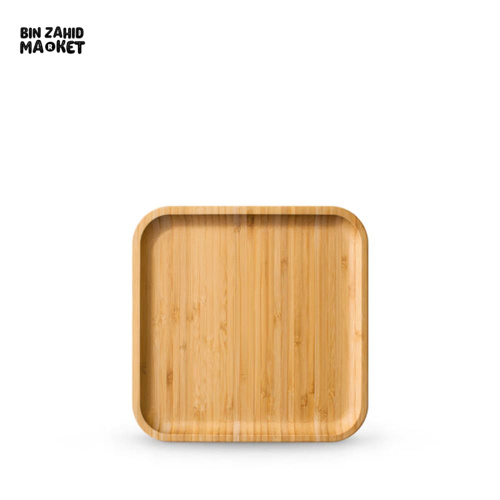 WILMAX ENGLAND WOODEN SQUARE PLATE - 15 x 15 CM