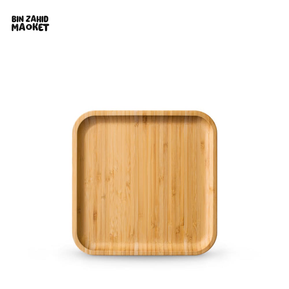 WILMAX ENGLAND WOODEN SQUARE PLATE - 17.5 x 17.5 CM