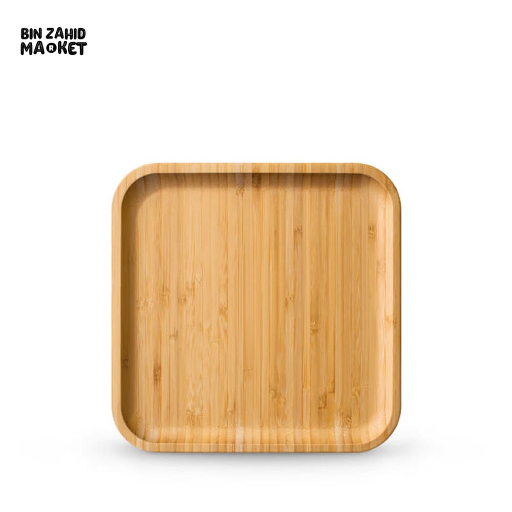 WILMAX ENGLAND WOODEN SQUARE PLATE - 23 x 23 CM