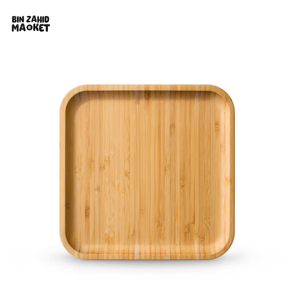 WILMAX ENGLAND WOODEN SQUARE PLATE - 25.5 x 25.5 CM