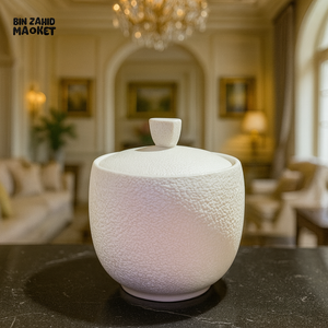 WINSOR ENGLAND 3.75" TEXTURED SUGAR POT – ELEGANT CERAMIC JAR WITH LID FOR LUXURY TEA SETS - WHITE