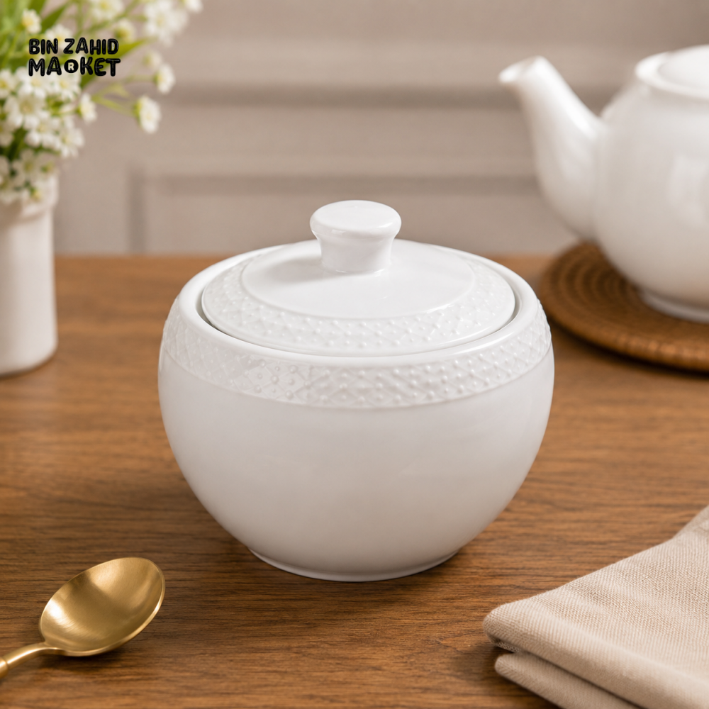 WINSOR ENGLAND CERAMIC SUGAR BOWL WITH LID - Sugar Bowls