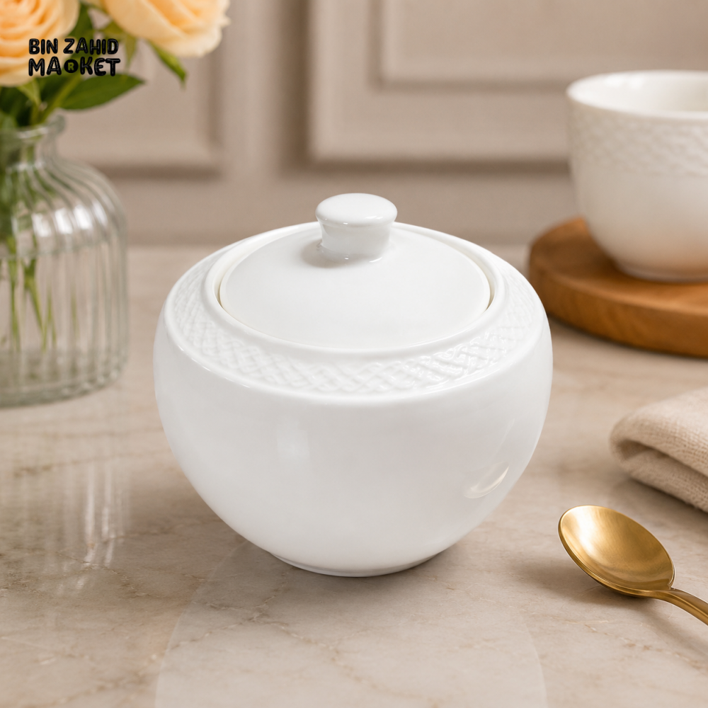 WINSOR ENGLAND CERAMIC SUGAR BOWL WITH LID - Sugar Bowls