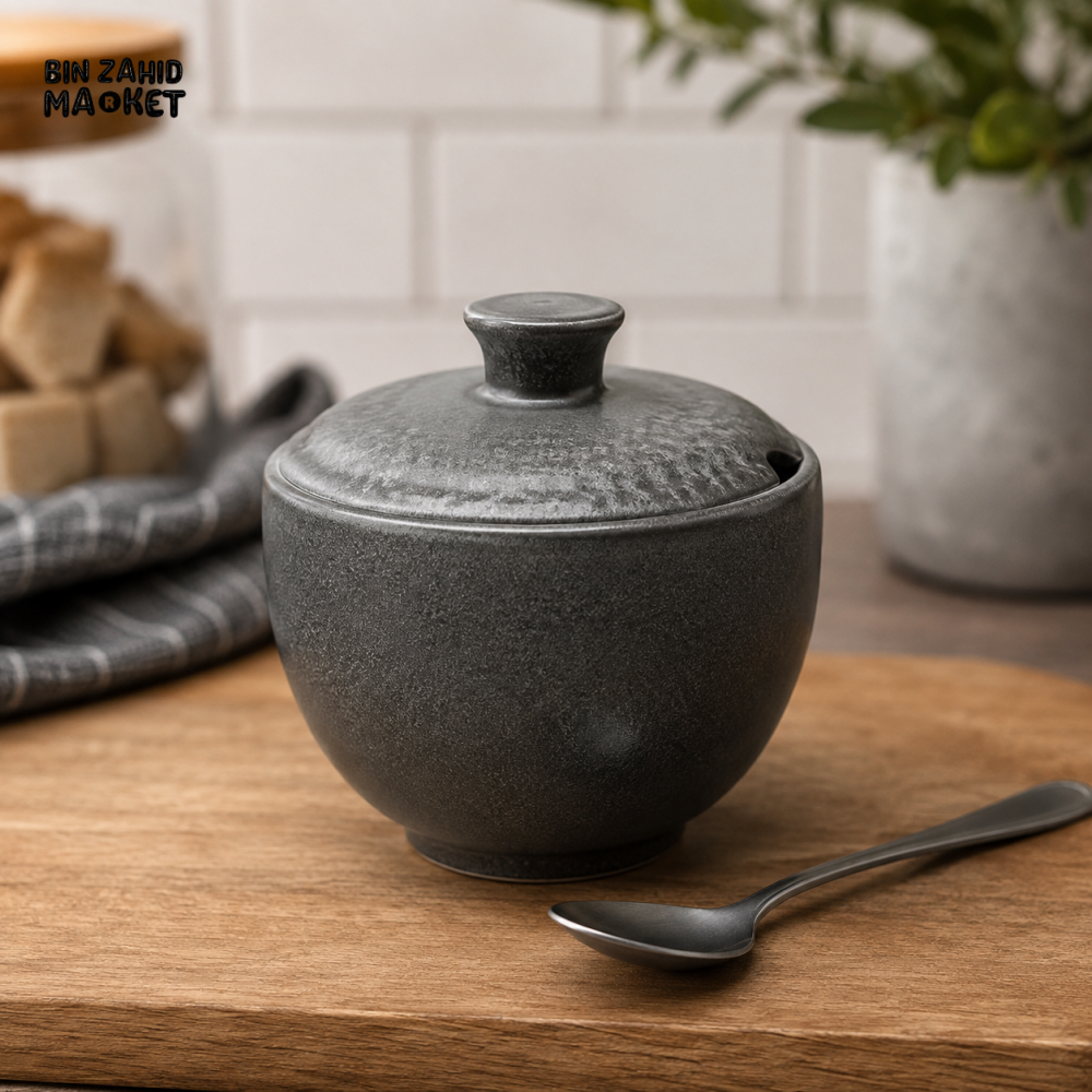 WINSOR ENGLAND CERAMIC SUGAR POT WITH LID - Home Utility Accessories