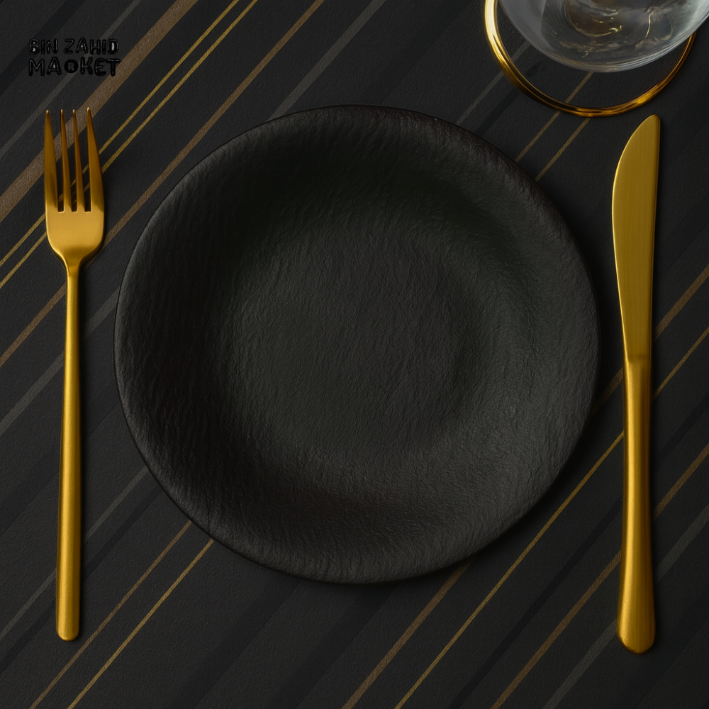 WINSOR ENGLAND DINNER PLATE CLASSIC CERAMIC TABLEWARE - 8.75 BLACK