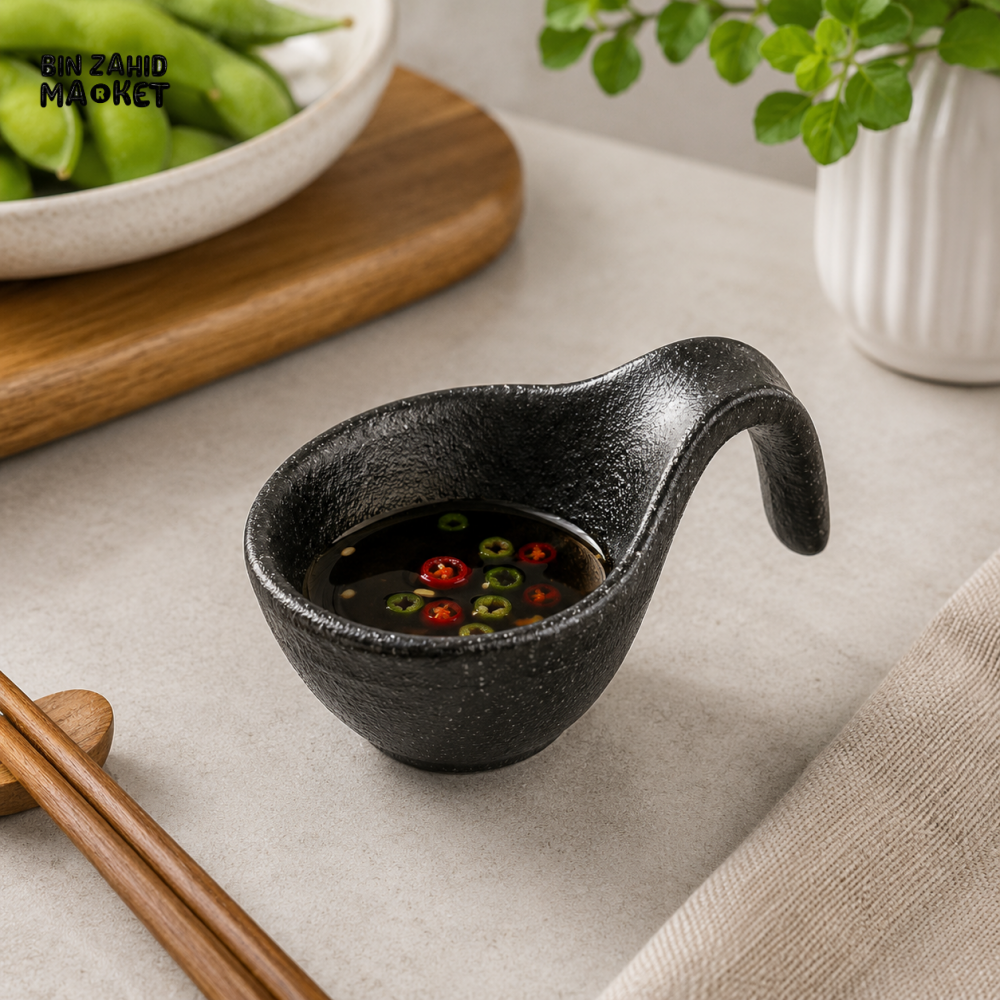 WINSOR ENGLAND HANDLED SERVING BOWL / BLACK - 3.25 INCH - Bowls