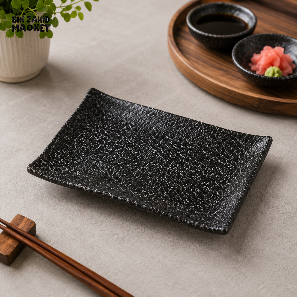 WINSOR ENGLAND SQUARE SERVING PLATE / BLACK - 12.25 INCH - Plates