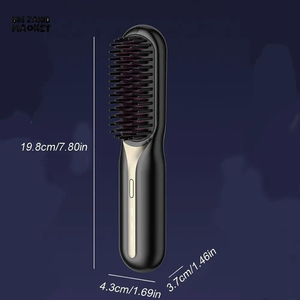 WIRELESS HAIR STRAIGHTENER BRUSH – FAST HEATING PORTABLE & PROFESSIONAL STYLING TOOL FOR WOMEN