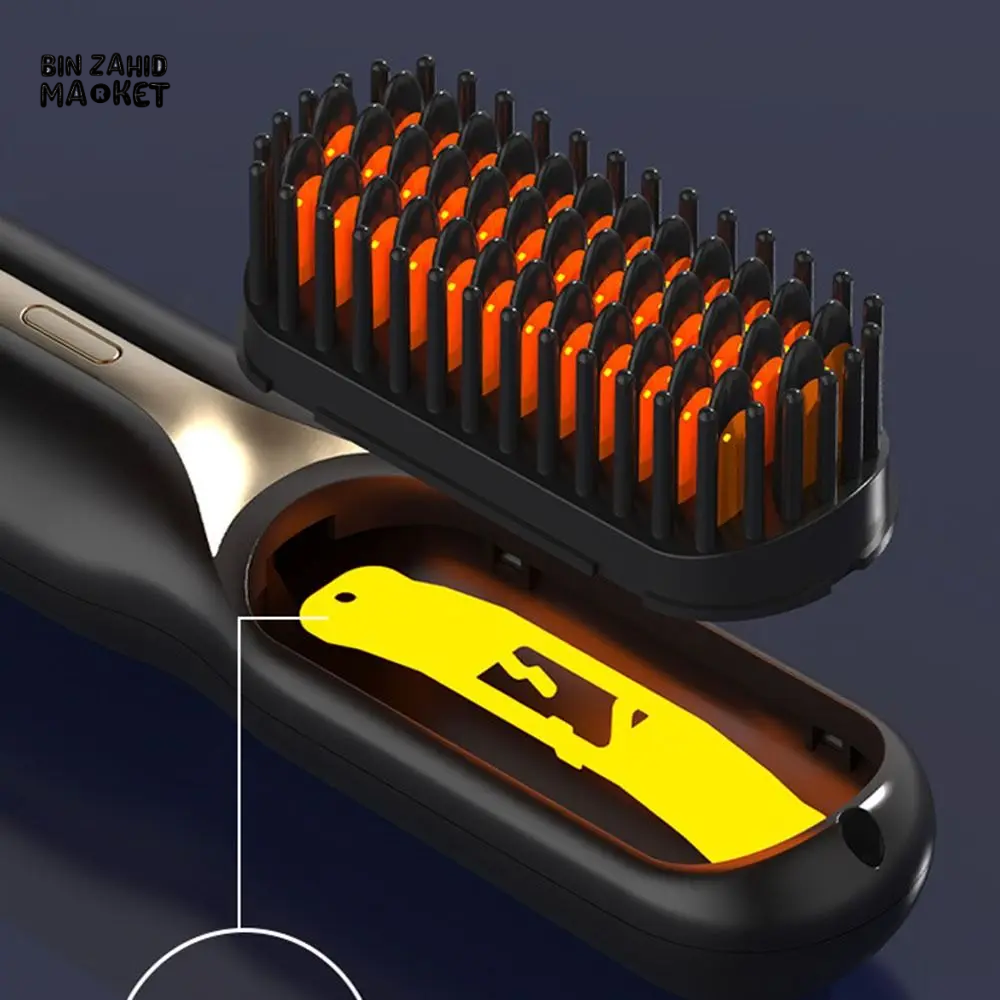 WIRELESS HAIR STRAIGHTENER BRUSH – FAST HEATING PORTABLE & PROFESSIONAL STYLING TOOL FOR WOMEN