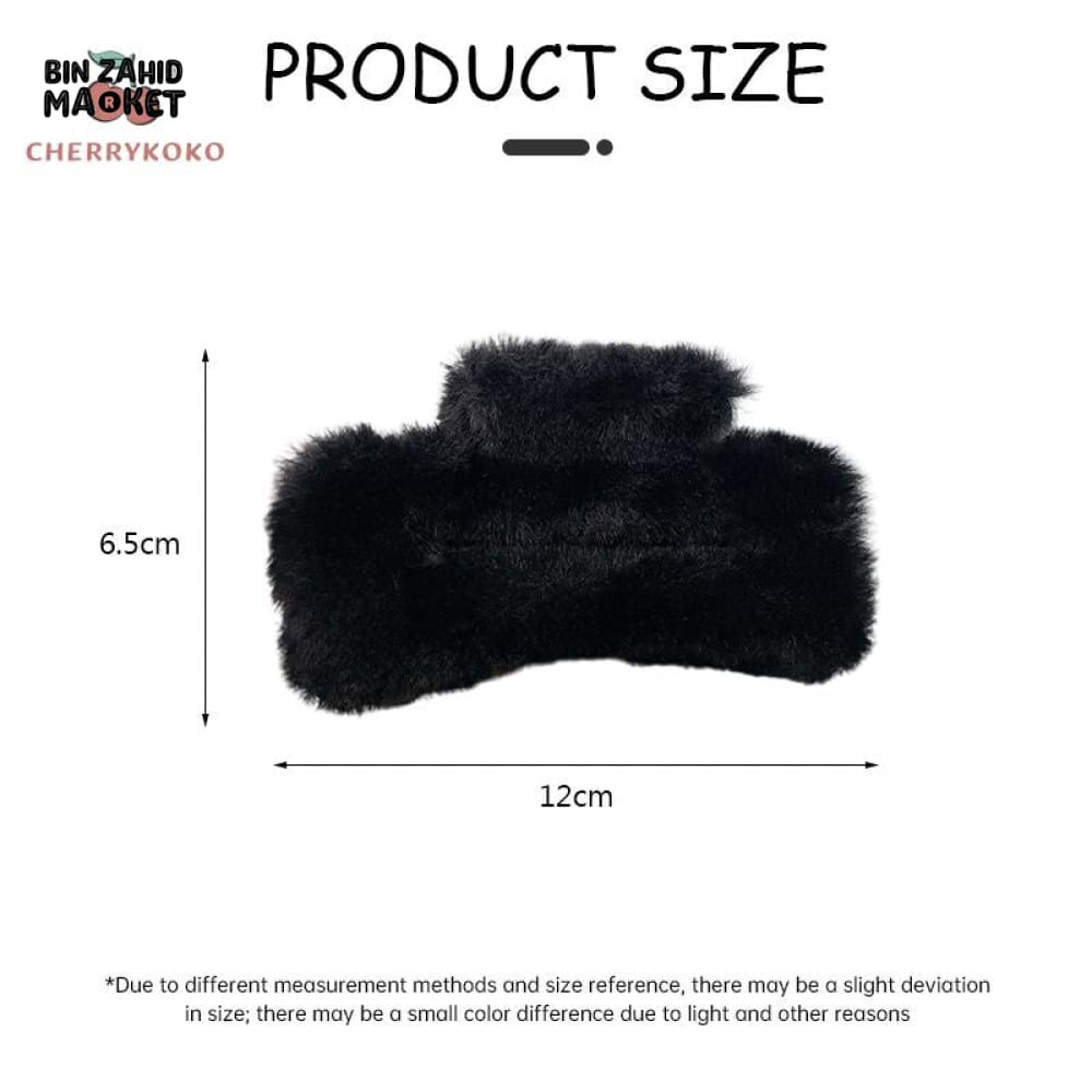 WOMEN FUZZY PLUSHY HAIR CLIP