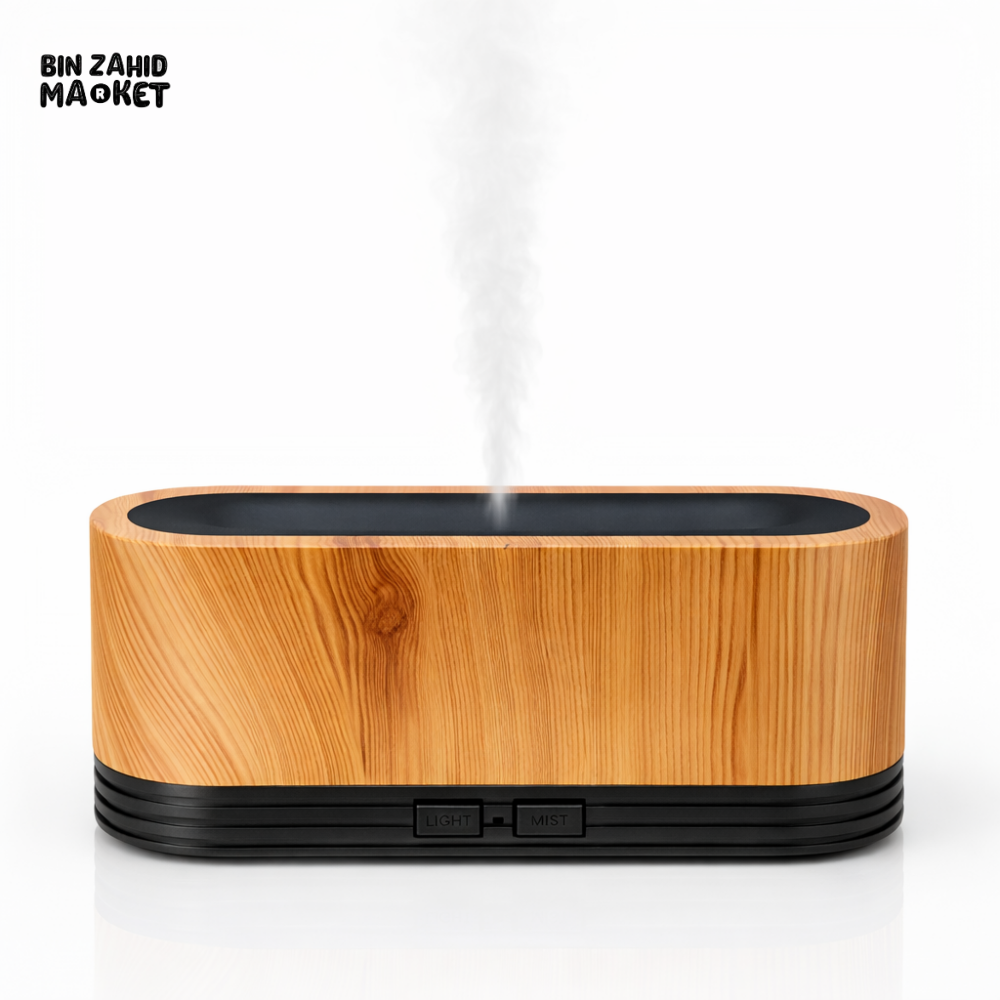 WOOD GRAIN AROMA DIFFUSER – LED MIST HOME HUMIDIFIER