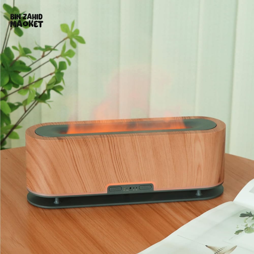 WOOD GRAIN ULTRASONIC HUMIDIFIER – MODERN AROMATHERAPY ESSENTIAL OIL DIFFUSER FOR HOME