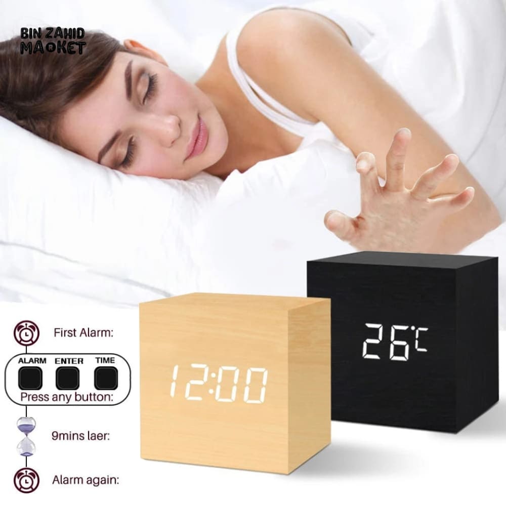 WOODEN ALARM CLOCK