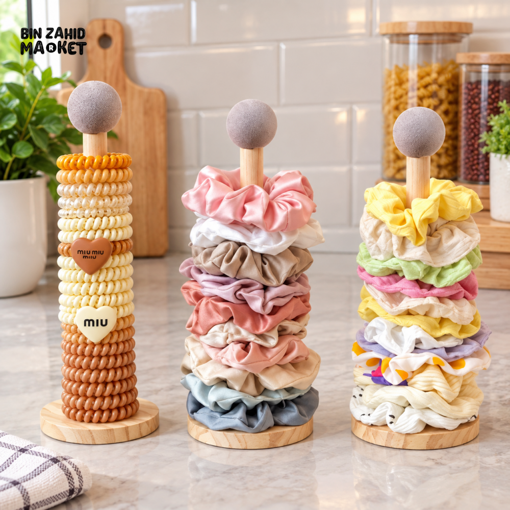 WOODEN HEADBAND & HAIR ACCESSORIES DISPLAY STAND