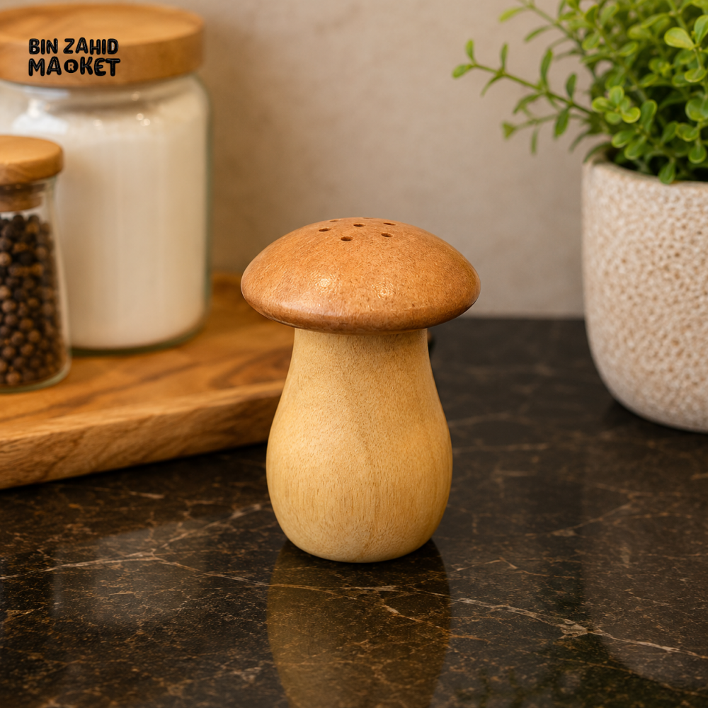 WOODEN MUSHROOM SALT & PEPPER SHAKER - Salt & Pepper Sets
