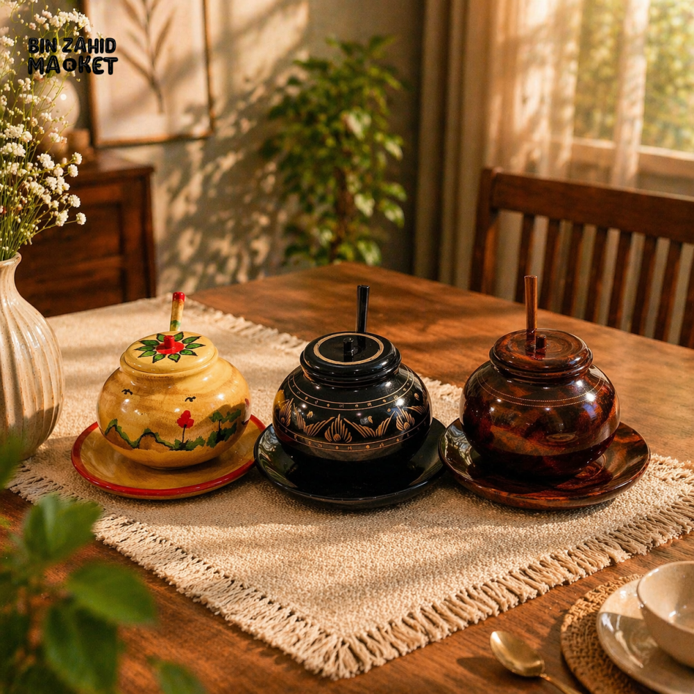 WOODLY PREMIUM SHEESHAM WOOD SUGAR POT