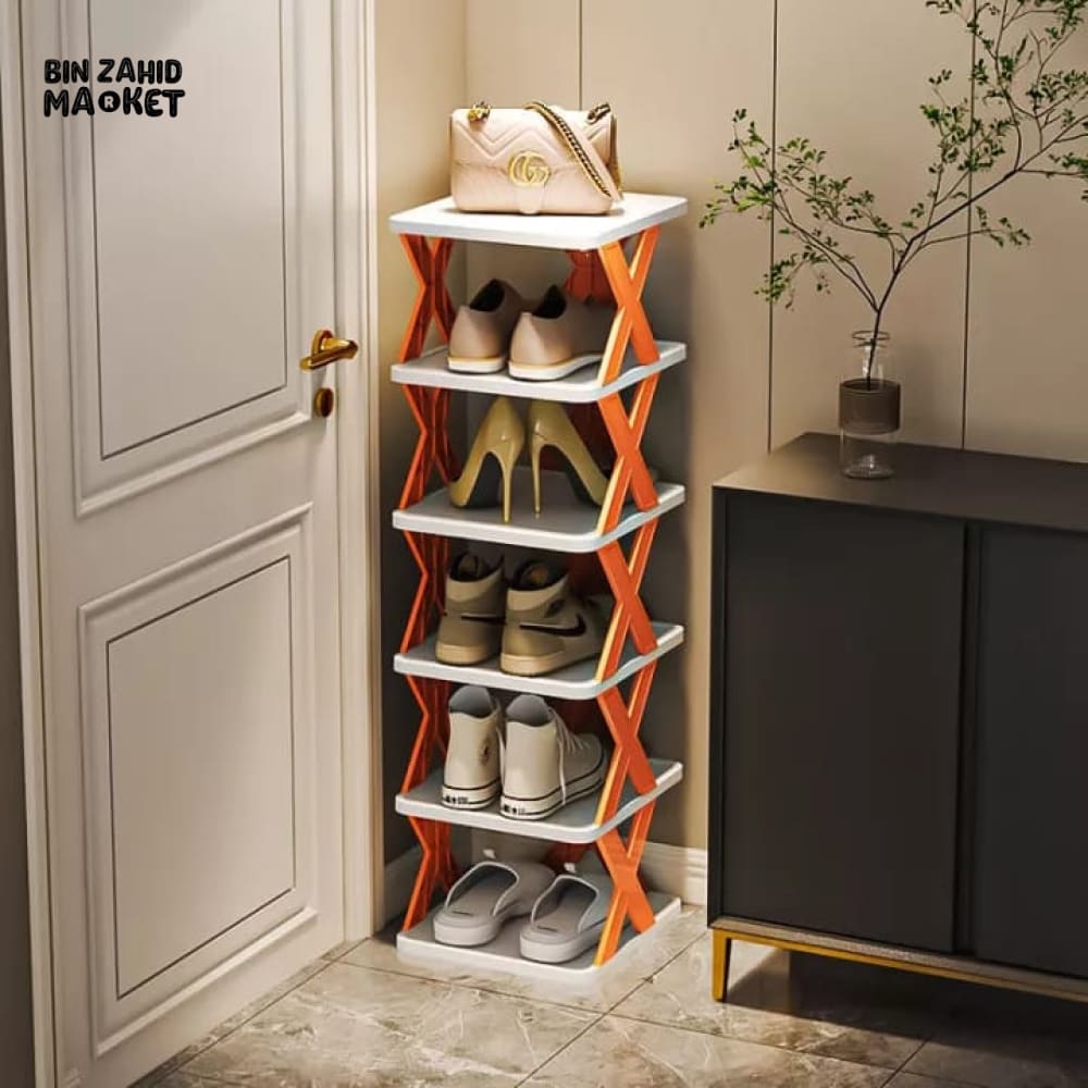 X-SHAPED ZIGZAG SHOE RACK