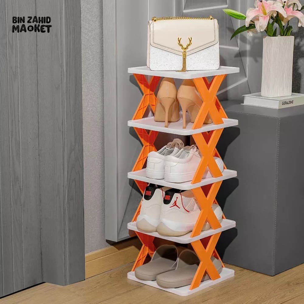 X-SHAPED ZIGZAG SHOE RACK
