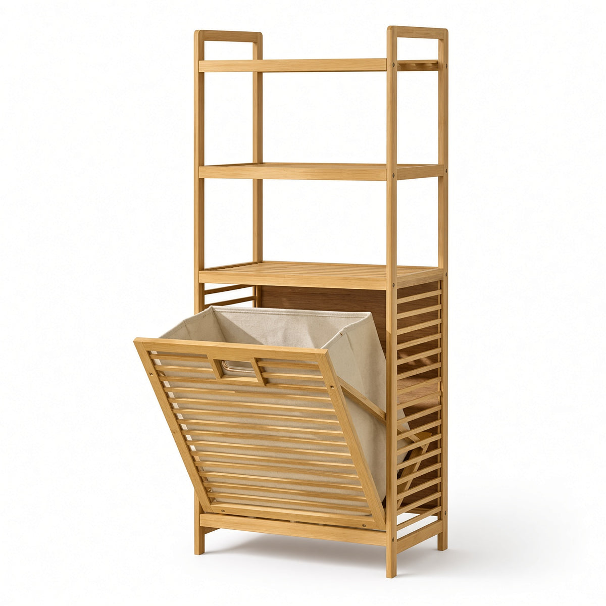 Homdelux Bamboo Laundry Basket - 3 Tiers