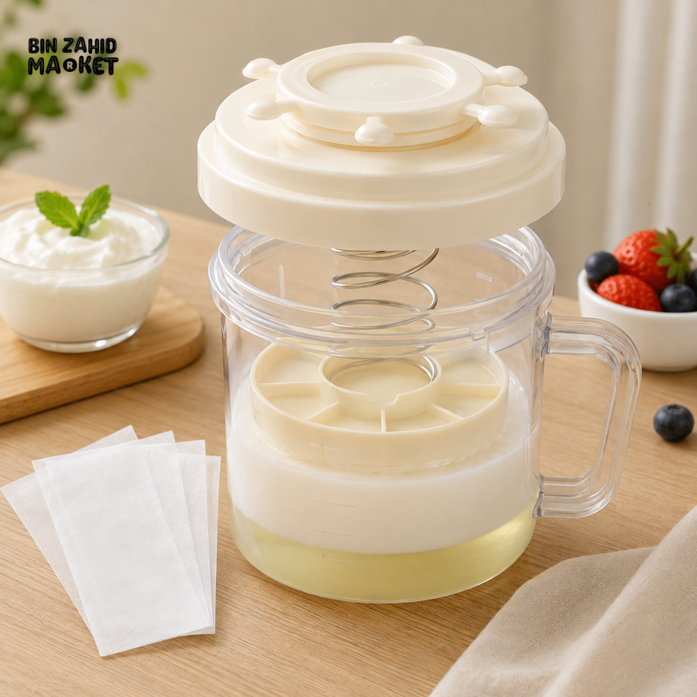 YOGURT FILTER STRAINER | REUSABLE GREEK YOGURT MAKER & CHEESE MAKING CONTAINER - 1500ML