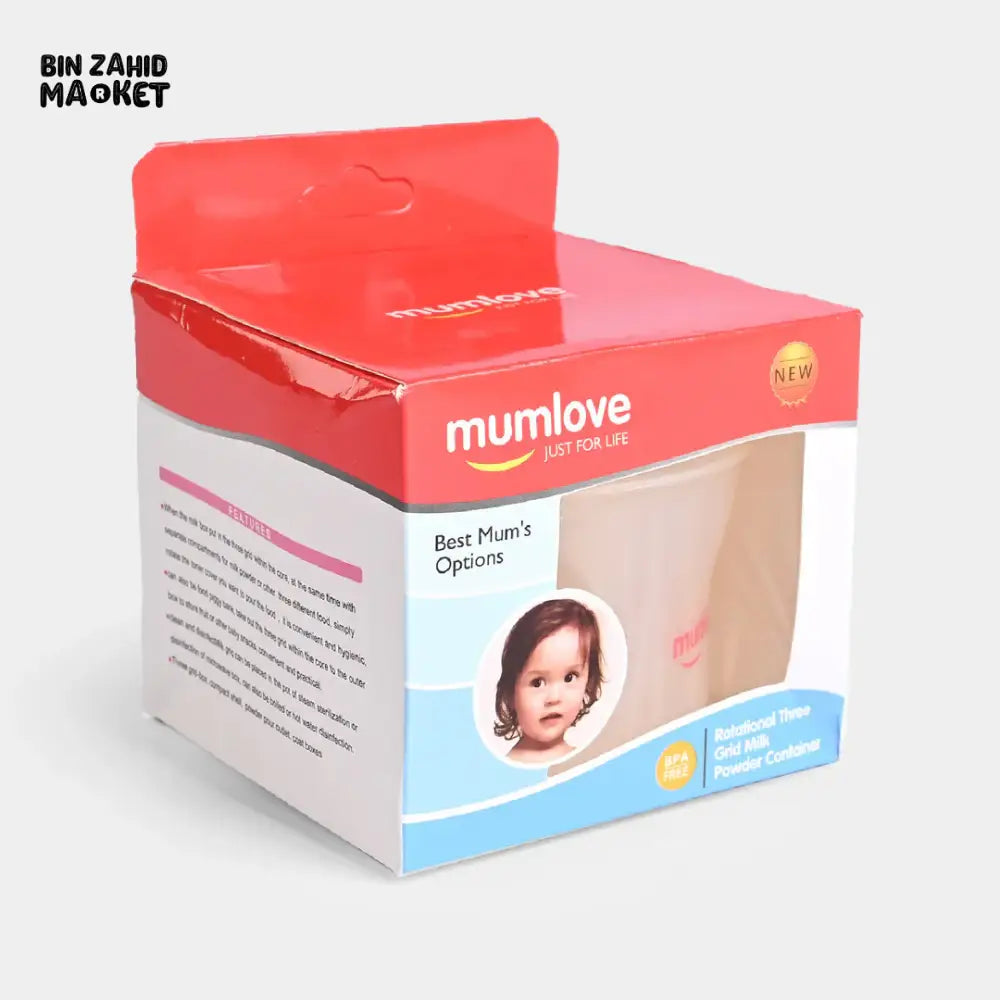 MUMLOVE PORTABLE MILK POWDER BOX LARGE CAPACITY WITH SEAL BAND COVER FOR BABY