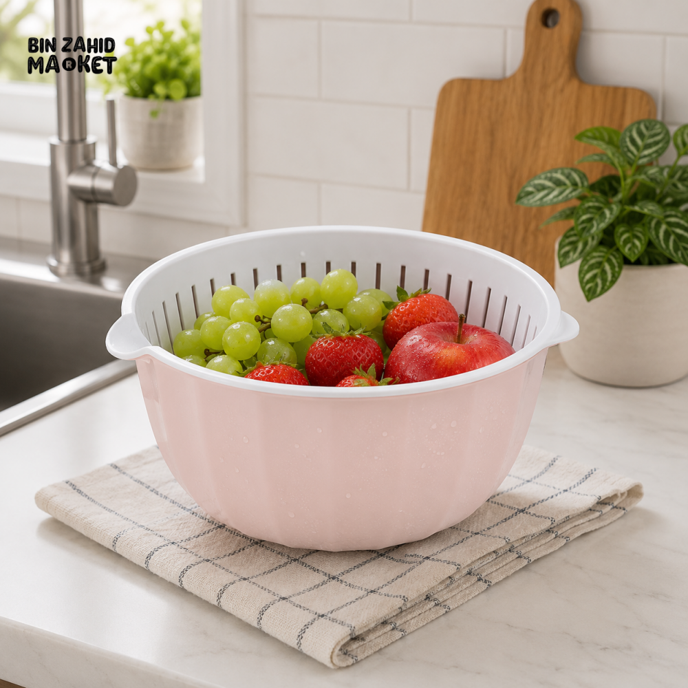 ZIBA 2-IN-1 WASHING BOWL &VCOLANDER