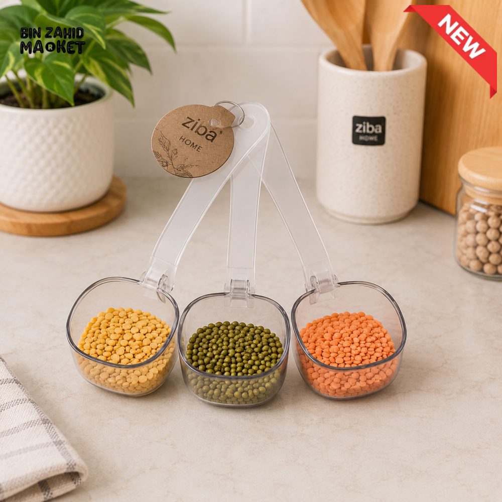 ZIBA 3-PIECE MEASURING SPOON SET | MULTIPURPOSE KITCHEN MEASURING CUPS