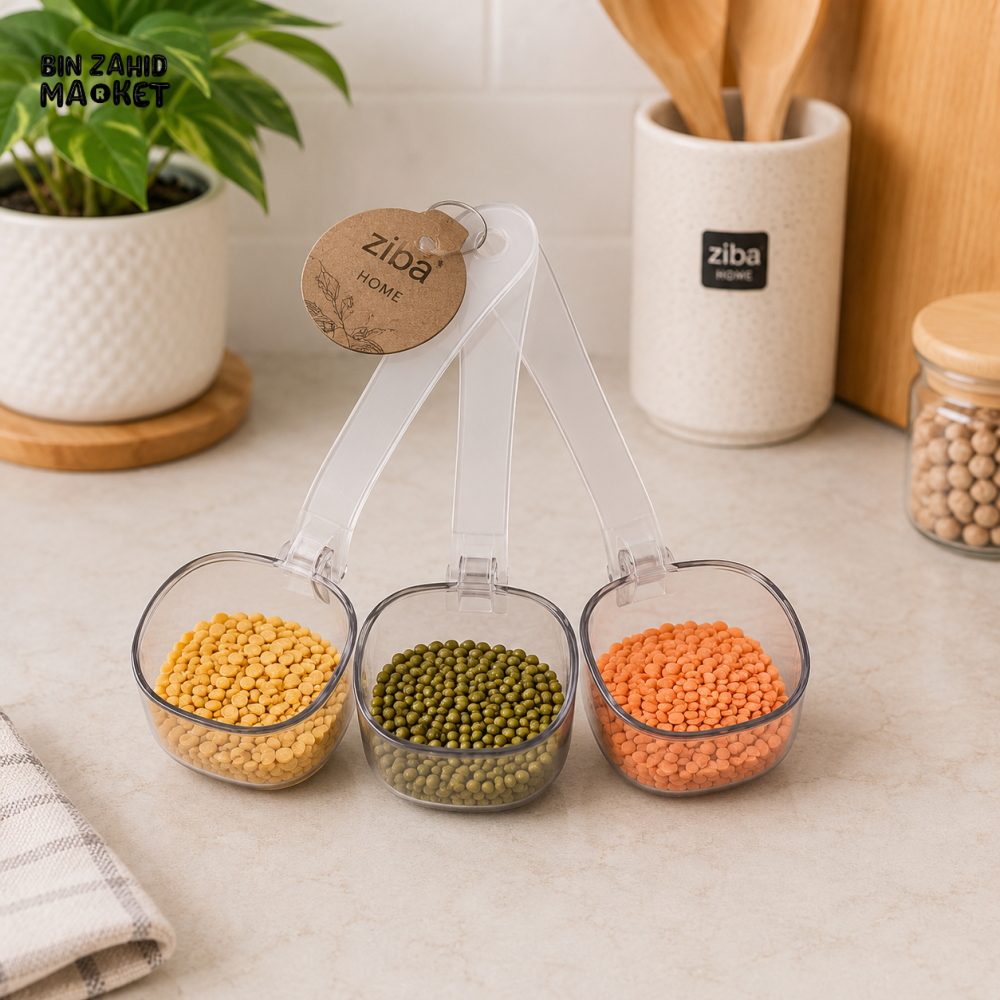ZIBA 3-PIECE MEASURING SPOON SET | MULTIPURPOSE KITCHEN MEASURING CUPS