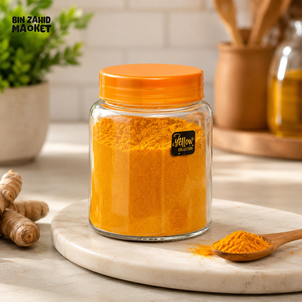 ZIBA GLASS KITCHEN STORAGE JAR WITH AIRTIGHT LID