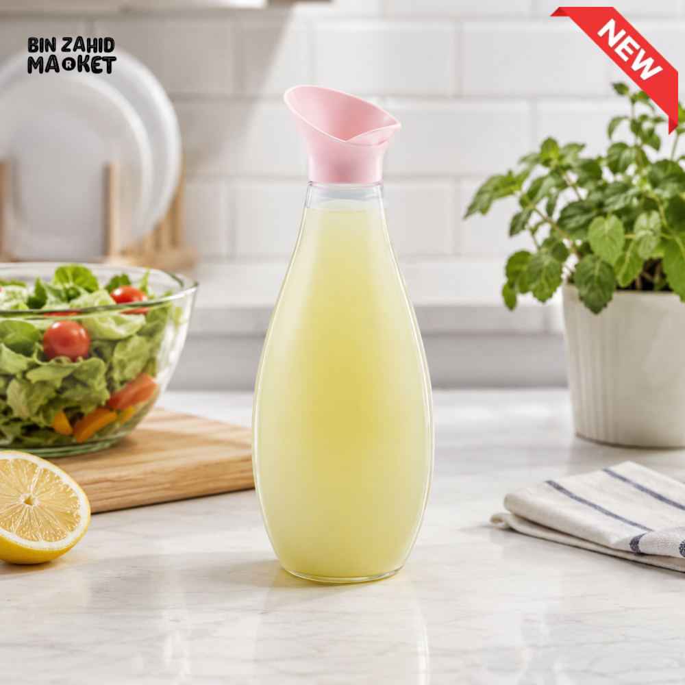 ZIBA Glass Oil & Vinegar Dispenser Bottle with Pour Spout